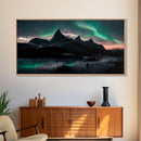 Northern Lights Fine Art Canvas Print, Aurora Wall Art , Landscape Print, Aurora Painting, Aurora Borealis Poster