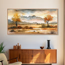 Sunset Over Desert Canyon and River, Stunning Framed Canvas Print for Home, Minimalist Wall Art, Nature Scenery Decor