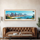 Durango, Mexico Panoramic Travel Poster Canvas Print, Durango, Mexico Painting, Mexico Art, Durango Travel Art, Guest Room Painting