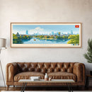 Hanoi, Vietnam Panoramic Travel Poster Canvas Print, Hanoi, Vietnam Painting, Vietnam Art, Hanoi Travel Art, Guest Room Painting