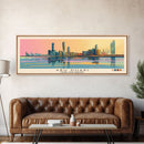 Abu Dhabi, United Arab Emirates Panoramic Canvas Print, Abu Dhabi, United Arab Emirates Painting, United Arab Emirates Art, Abu Dhabi Travel Poster, Travel Art, Housewarming Gift