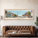 Chichester, England Panoramic Canvas Print, Chichester, England Painting, England Art, Chichester Travel Poster, Travel Art, Housewarming Gift