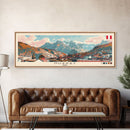 Huaraz, Peru Panoramic Canvas Print, Huaraz, Peru Painting, Peru Art, Huaraz Travel Poster, Travel Art, Guest Room Painting