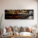 Panoramic Bar Wall Art, Vintage 19th Century Bar Wall Art, Framed Canvas Print, Bar Cart Art, Bar Wall Art, Bar Art Prints, Antique Bar Art