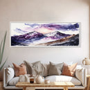 Framed Canvas Print of Majestic Mountain Landscape | Vibrant Hues | Watercolor Painting | Ready-to-Hang | Home Decor