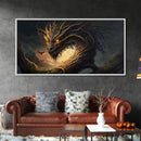 Forest Dragon Nidhogg, Norse Mythology, Framed Canvas Print, Fantasy Dragon Art, Fantasy Decor