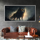The Great Wolf Fenrir, Framed Canvas Print, Norse Mythology, Fantasy Art