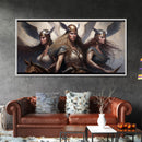 The Valkyries, Norse Mythology, Framed Canvas Print, Norse Fantasy Art