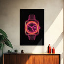 Vaporwave Wrist Watch Wall Decor, Vibrant Watch Wall Art, Minimalist Print, Wall Decor, Canvas Print, Wall Art, Framed Canvas