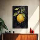 Food Art, Lemon Wall Decor, Fruit Wall Art, Kitchen Wall Art, Minimalist Wall Art, Wall Decor, Canvas Print, Wall Art, Framed Canvas Art