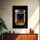 Mason Jar Wall Art, Kitchen Wall Decor, Jar Art, Minimalist Art, Wall Decor, Canvas Art, Wall Art, Framed Canvas Wall Decor