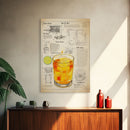 Cocktail Wall Art, Bar Cart Art, Cocktail Gift, Canvas Print, Wall Art, Vertical Print, Dorm Room Art, Kitchen Wall Decor, Friendship Gift