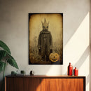 Halloween Wall Decor, Gothic Wall Decor, Creepy Wall Art, Spooky Art Print, Canvas Print, Wall Art, Vertical Print, Home Decor, Wall Decor