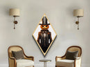 Elegant pumpkinhead in haunted tuxedo Canvas Art Print exuding gothic charm and Halloween mystery through Diamond Shaped Art