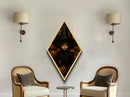 Spooky Girl in Pumpkins Diamond Shaped Art Canvas Art Print Halloween Witchcore Decor Gothic Dark Academia Autumn Wall Art
