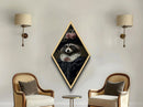 Fancy Victorian Lady Racoon, Canvas Textured Print Or Canvas, Victorian Animal Print Oil Painting, Funny Halloween Decor