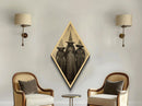 Faceless Coven Trio Standing Still Diamond Shaped Art Canvas Art Print Halloween Witchcore Victorian Horror Gothic Aesthetic