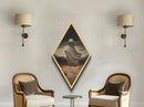 Cowboy Ghost Floating in Desert Diamond Shaped Art Canvas Art Print Western Halloween Surreal Spooky Southwestern Home Decor