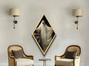 Grinning Ghost in Laundry Room Diamond Shaped Art Canvas Embossed Print Gothic Halloween Surreal Home Humor Spooky Wall Decor