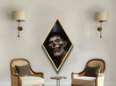 Creepy Clown Dark Academia Portrait, Halloween Decor, Victorian Wall Art, Diamond Shaped Wall Art, Spooky Decor