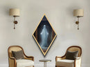 The Ghost In The Painting, Framed Canvas Art Print, Spooky Season Halloween Decor, Victorian Ghost Oil Painting Print