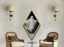 Spooky Ghost Portrait, Diamond Shaped Canvas Art Print, Halloween Home Decor