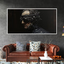 Victorian Steampunk Cyborg, Framed Canvas Print, Horror Prints, Halloween Wall Art, Halloween Themed Decor