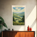 Shenandoah National Park Virginia Travel Art, National Park Print, Minimalist Travel Art, Midcentury Modern Style Landscape Painting