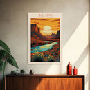 Big Bend National Park Texas Travel Art, National Park Print, Minimalist Travel Art, Midcentury Modern Style Landscape Painting