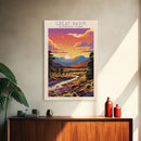 Great Basin National Park Nevada Travel Art, National Park Print, Minimalist Travel Art, Midcentury Modern Style Landscape Painting