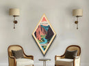 Black Canyon of the Gunnison Diamond Shaped Travel Poster Canvas Art Print, Canvas Wall Art, Travel Gift, Colorado Travel Art