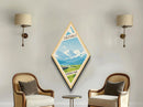 Denali National Park Travel Poster Canvas Texture Print, Travel Decor Art, Midcentury Modern Retro Decor Alaska Travel Art
