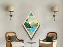 American Samoa National Park Diamond Shaped Travel Poster Wall Art Art Print, Canvas Wall Art, Travel Present, American Samoa Travel Art