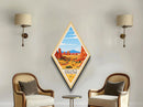 Retro Arches National Park Travel Poster Canvas Texture Print, Travel Decor Art, Midcentury Modern Decor Utah Travel Art
