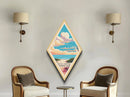 Biscayne National Park Diamond-Shaped Adventure Poster Canvas Art Print, Canvas Wall Art, Travel Present, Florida Travel Art