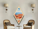 Bryce Canyon National Park Diamond Shaped Travel Poster Canvas Art Print, Canvas Wall Art, Travel Gift, Utah Travel Art