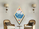 Glacier Bay National Park Travel Poster Canvas Texture Print, Travel Decor Art, Midcentury Modern Retro Decor Alaska Travel Art