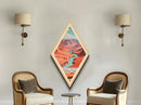 Grand Canyon National Park Diamond Shaped Travel Poster Canvas Art Print, Canvas Wall Art, Travel Gift, Arizona Travel Art