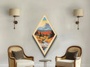 Great Basin National Park Diamond Shaped Travel Poster Canvas Art Print, Canvas Wall Art, Travel Gift, Nevada Travel Art