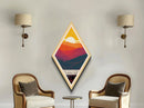 Great Smoky Mountains National Park Diamond Shaped Travel Poster Canvas Art Print, Canvas Wall Art, Travel Gift, North Carolina Travel Art