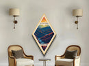 Great Smoky Mountains National Park Diamond Shaped Travel Poster Canvas Art Print, Canvas Wall Art, Travel Gift, Tennessee Travel Art