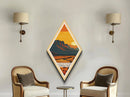 Guadalupe Mountains National Park Diamond Shaped Travel Poster Canvas Art Print, Canvas Wall Art, Travel Gift, Texas Travel Art