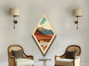 Retro Guadalupe Mountains National Park Travel Poster Canvas Texture Print, Travel Decor Art, Midcentury Modern Decor Texas Travel Art