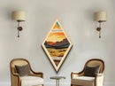 Guadalupe Mountains National Park Diamond Formed Travel Poster Wall Artwork Art Print, Canvas Wall Art, Travel Gift, Texas Travel Art