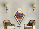 Guadalupe Mountains National Park Diamond Shaped Travel Poster Wall Art Artwork Print, Canvas Wall Art, Travel Present, Texas Travel Art