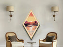 Hot Spring National Park Diamond Shaped Travel Poster Canvas Art Print, Canvas Wall Art, Travel Gift, Arkansas Travel Art