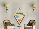 Indiana Dunes National Park Diamond-Shaped Adventure Print Canvas Art Print, Canvas Wall Art, Travel Gift, Indiana Travel Art