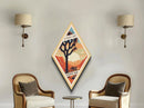 Joshua Tree National Park Diamond Shaped Adventure Poster Canvas Art Print, Canvas Wall Art, Travel Present, California Travel Art