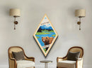 Retro Katmai National Park Adventure Poster Wall Art Texture Print, Travel Decor Art, Midcentury Modern Decor Alaska Travel Art