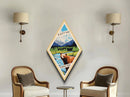 Katmai National Park Diamond Shaped Adventure Poster Canvas Artwork Print, Canvas Wall Art, Travel Present, Alaska Travel Art